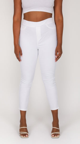 Lucy High Waisted White Jeans